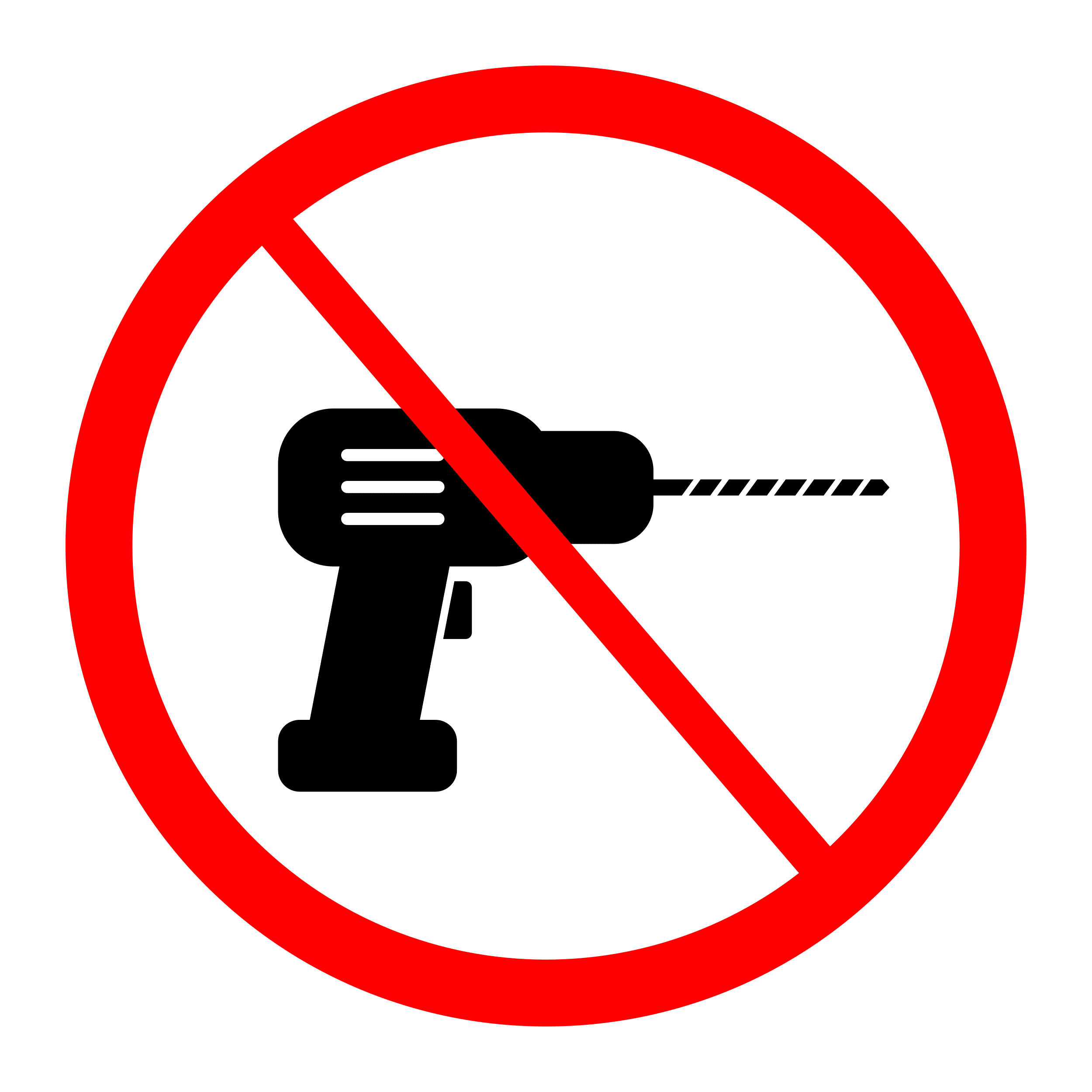 No drilling icon